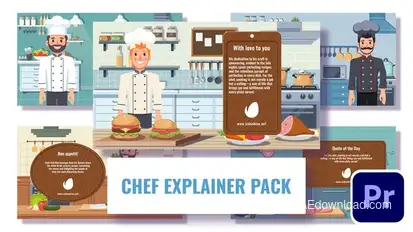 5 Concepts Flat Character Cook MOGRTs For Premiere Pro Premiere Pro template preview
