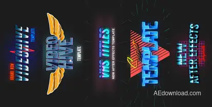 5 VHS Title Opener Pack 2 Video Displays template preview