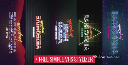 5 VHS Title Opener Pack Video Displays template preview