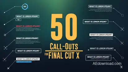 50 Call-Outs Pack Video Displays template preview