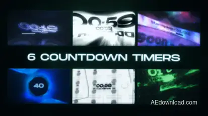6 Countdown Timer | Stream Background Pack | MOGRT Premiere Pro template preview