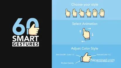 60 Smart Gestures Video Displays template preview