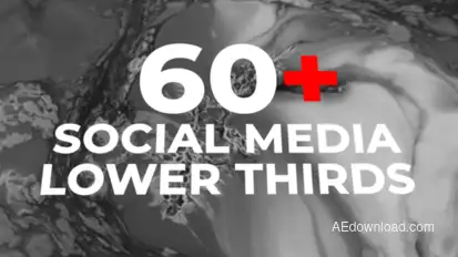 60 Social Media Lower Thirds Video Displays template preview