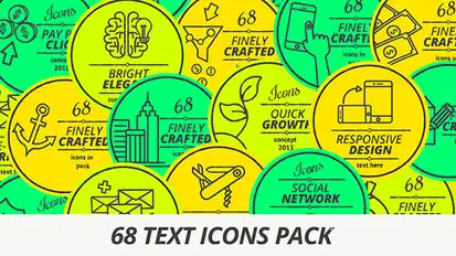 68 Text Icons Video Displays template preview