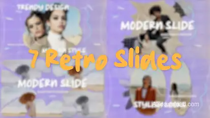 7 Retro Vibe Slides Premiere Pro template preview