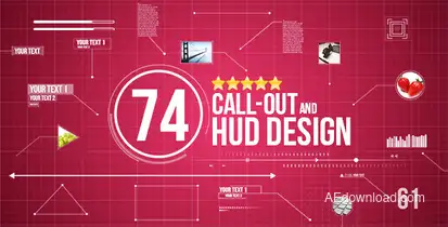 74 Call-Out and Hud Design Pack Video Displays template preview