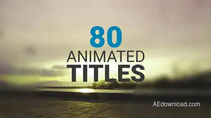 80 Animated Titles Video Displays template preview
