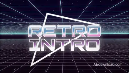 80s Retro Gaming Intro Title Premiere Pro template preview