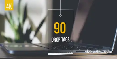 90 Drop Tags Video Displays template preview