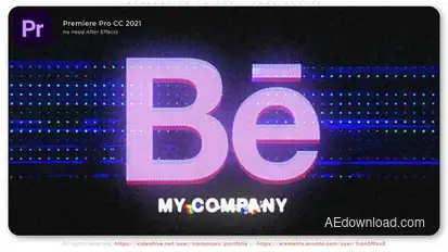 Aberration Twitch - Logo Reveal Premiere Pro template preview