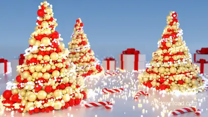 Abstract Christmas Tree (5 versions) Video Displays template preview