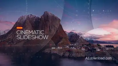 Abstract Cinematic Slideshow Video Displays template preview
