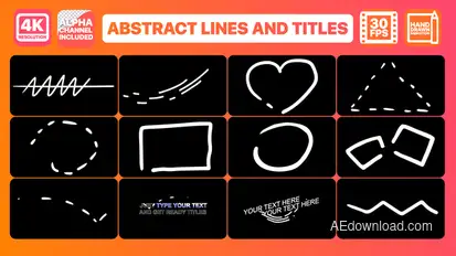 Abstract Lines And Titles | After Effects Video Displays template preview