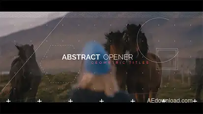 Abstract Opener - Geometric Titles Video Displays template preview