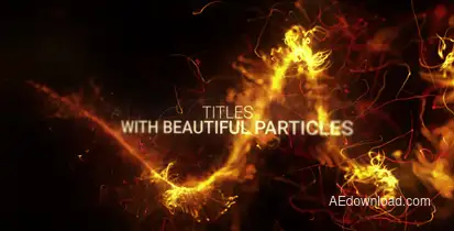 Abstract Particles Titles Trailer Video Displays template preview