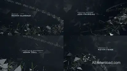 Abstract Polygons Credits Video Displays template preview