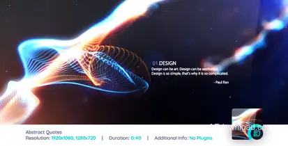 Abstract Quotes Video Displays template preview