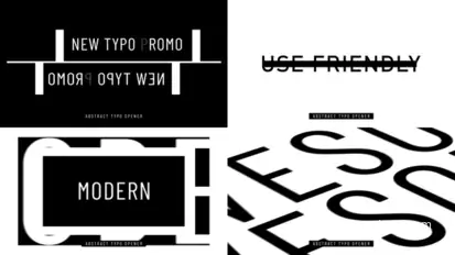 Abstract Typo Intro Premiere Pro template preview