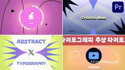 Abstract Typography | Premiere Pro MOGRTs Premiere Pro template preview