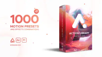 Action Library - Motion Presets Package Video Displays template preview