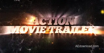 Action Movie Trailer Video Displays template preview