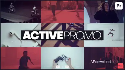 Active Promo Premiere Pro template preview