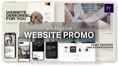 Adaptive Website Promo Premiere Pro template preview