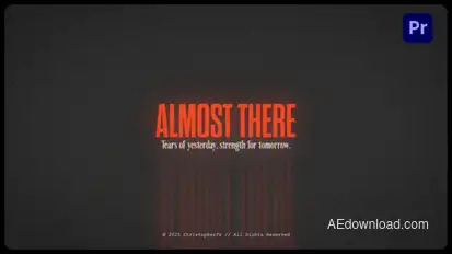 Almost There - Cinematic Motivational Opener Premiere Pro template preview