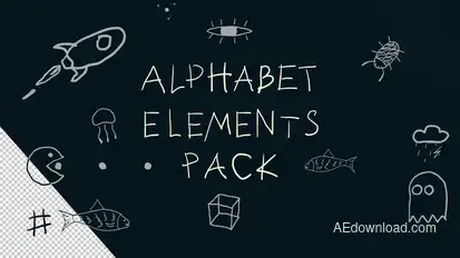 Alphabet Elements Video Displays template preview