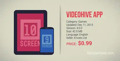 Android App Commercial Video Displays template preview