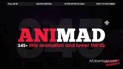 AniMad | 345+ Titles and Lower Thirds Video Displays template preview
