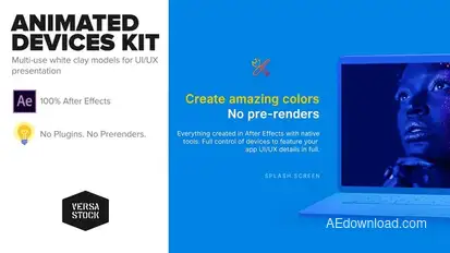Animated Devices Kit | UI UX Promo Video Displays template preview