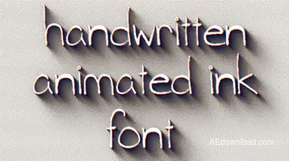Animated Ink Font Video Displays template preview