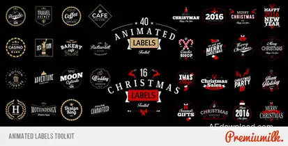Animated Labels Toolkit Video Displays template preview
