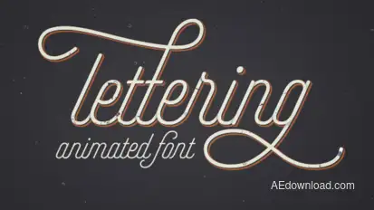 Animated Lettering Font Video Displays template preview