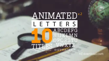 Animated Letters & 10 Titles Layout 2 Video Displays template preview