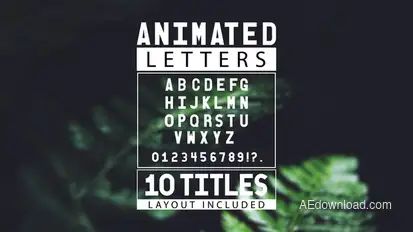 Animated Letters & 10 Titles Layout Video Displays template preview