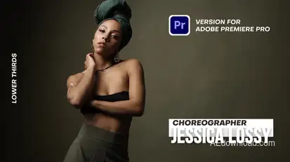 Animated Lower Thirds Premiere Pro template preview