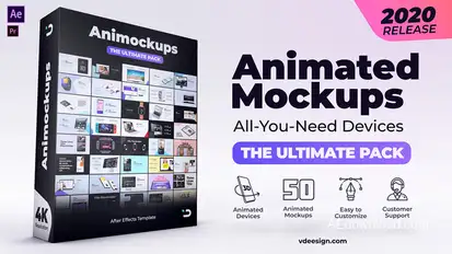 Animated Mockups Ultimate Pack Video Displays template preview