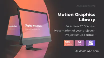 Animated Screen Website Mockup Promo - Pro Mockup Web Presentation Video Displays template preview