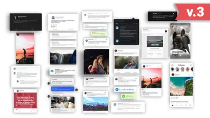 Animated Social Media Posts Video Displays template preview