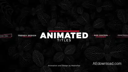 Animated Titles Pack Video Displays template preview