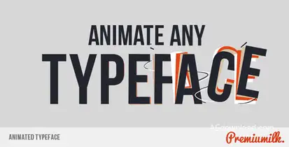 Animated Typeface Video Displays template preview