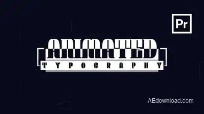 Animated Typography for Premiere Pro Premiere Pro template preview