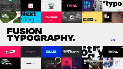 Animated Typography Video Displays template preview