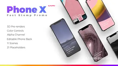 App Promo Stomp - Phone X Video Displays template preview