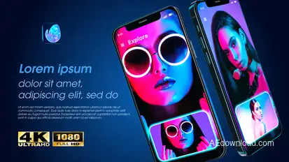 App Rage Phone Promo Video Displays template preview