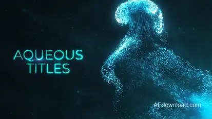 Aqueous Titles Video Displays template preview