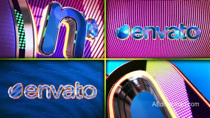 Arcade Lights Logo Video Displays template preview