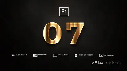 Aspect Countdown 10in1 Style Luxe Backgrounds MOGRT Premiere Pro template preview